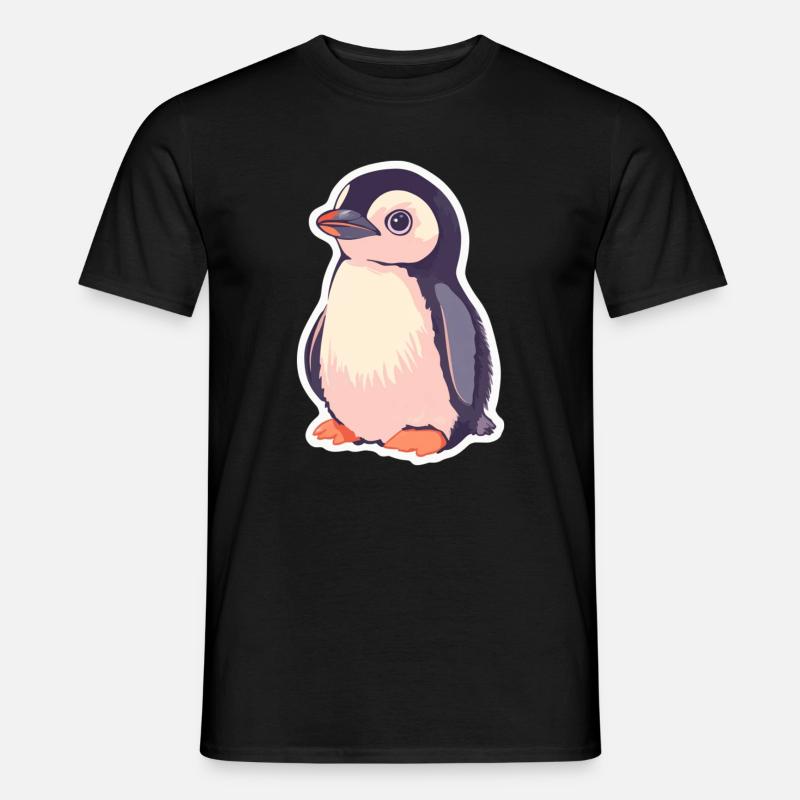 Pinguin - Männer T-Shirt - Schwarz