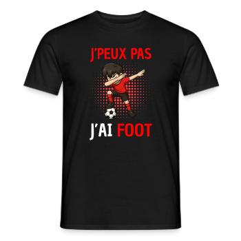 I can't I have football – Humorous football T-shirt - Men's T-Shirt - black - Front - AI Model Male 178 light (178cm)