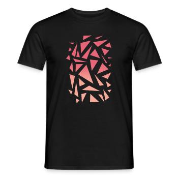 Triangle Pattern - Pink Gradient - Men's T-Shirt - black - Front - AI Model Male 178 light (178cm)