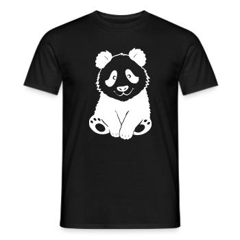 Ours Ours Panda Ours T-shirt Cadeau - T-shirt homme - noir - Devant - AI Model Male 178 light (178cm)