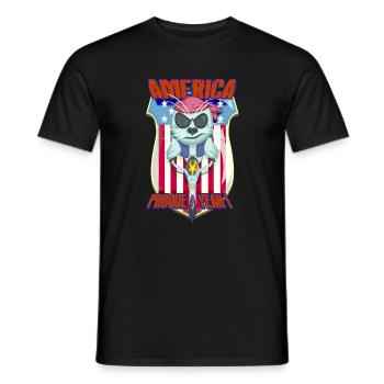 Amerika-Siegel JA - Männer T-Shirt - Schwarz - Vorne - AI Model Male 178 light (178cm)