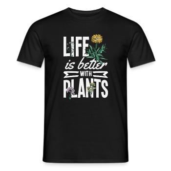 Cadeaux pour les jardins et les amoureux des plantes - T-shirt homme - noir - Devant - AI Model Male 178 light (178cm)