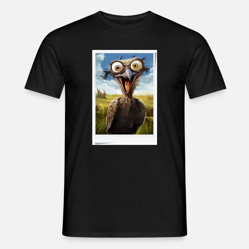 Vogel im Feld Vierrätsel - Männer T-Shirt - Schwarz
