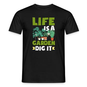 Garden & Plant Lovers Gifts - Men's T-Shirt - black - Front - AI Model Male 178 light (178cm)