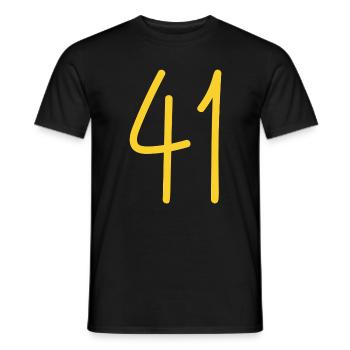 41 - Männer T-Shirt - Schwarz - Vorne - AI Model Male 178 light (178cm)