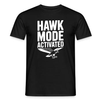 Hawk-Modus aktiviert - Männer T-Shirt - Schwarz - Vorne - AI Model Male 178 light (178cm)