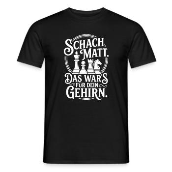 Échec et mat – Ton cerveau capitule - T-shirt homme - noir - Devant - AI Model Male 178 light (178cm)