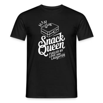 Snack Queen Fueled By Love And Laughter Funnier - Men's T-Shirt - black - Front - AI Model Male 178 light (178cm)