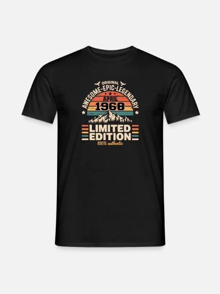 Millésime Anniversaire Avril 1968 - T-shirt homme - noir