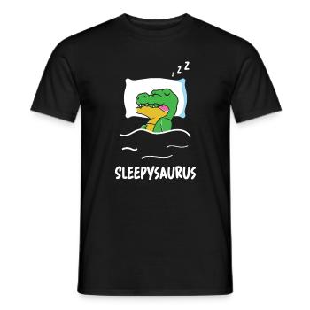 Sleepysaurus Dino endormi Drôle de crèche Dinosaure - T-shirt homme - noir - Devant - AI Model Male 178 light (178cm)
