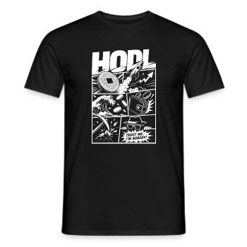 HODL Trust Me Crypto Meme - Männer T-Shirt - Schwarz - Vorne - AI Model Male 178 light (178cm)
