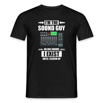 I'm the sound guy Sound Engineer - Men's T-Shirt - black - Front - AI Model Male 178 light (178cm)