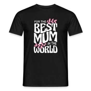 Best Mum in the World - Men's T-Shirt - black - Front - AI Model Male 178 light (178cm)