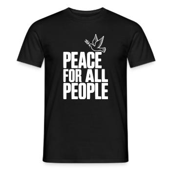 Frieden für alle Menschen - Männer T-Shirt - Schwarz - Vorne - AI Model Male 178 light (178cm)