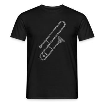 Posaunen-Wortkunst – Geschenk des Marschkapellspielers - Männer T-Shirt - Schwarz - Vorne - AI Model Male 178 light (178cm)