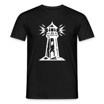 Icône du Phare - T-shirt homme - noir - Devant - AI Model Male 178 light (178cm)