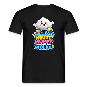 Nuages sautent aujourd’hui même la pluie de nuages Humour - T-shirt homme - noir - Devant - AI Model Male 178 light (178cm)