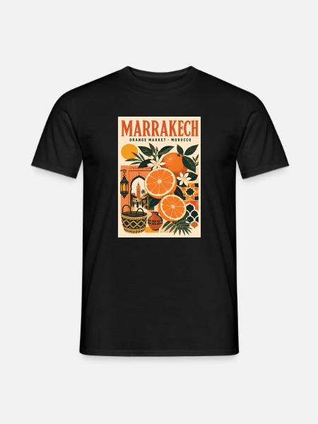 Entdecken Sie Marrakesch in Marokko - Männer T-Shirt - Schwarz