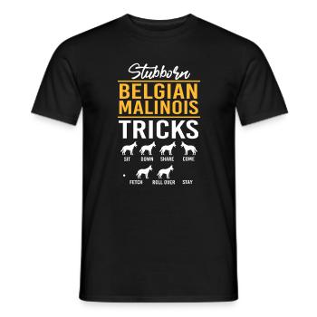 Belgischer Malinois - Männer T-Shirt - Schwarz - Vorne - AI Model Male 178 light (178cm)