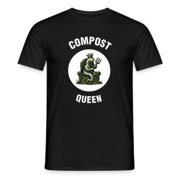 Compost Queen Regenwurm-Garten - Männer T-Shirt - Schwarz - Vorne - AI Model Male 178 light (178cm)