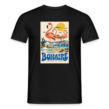 Erleben Sie Bonaire und retro niederländische Karibik-Vibes - Männer T-Shirt - Schwarz - Vorne - AI Model Male 178 light (178cm)