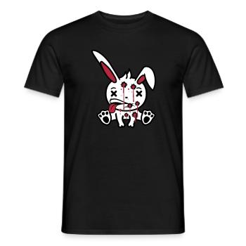 tot tod erschossen mord blut horror halloween böse - Männer T-Shirt - Schwarz - Vorne - AI Model Male 178 light (178cm)