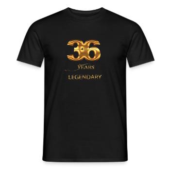 36. Geburtstag - Männer T-Shirt - Schwarz - Vorne - AI Model Male 178 light (178cm)