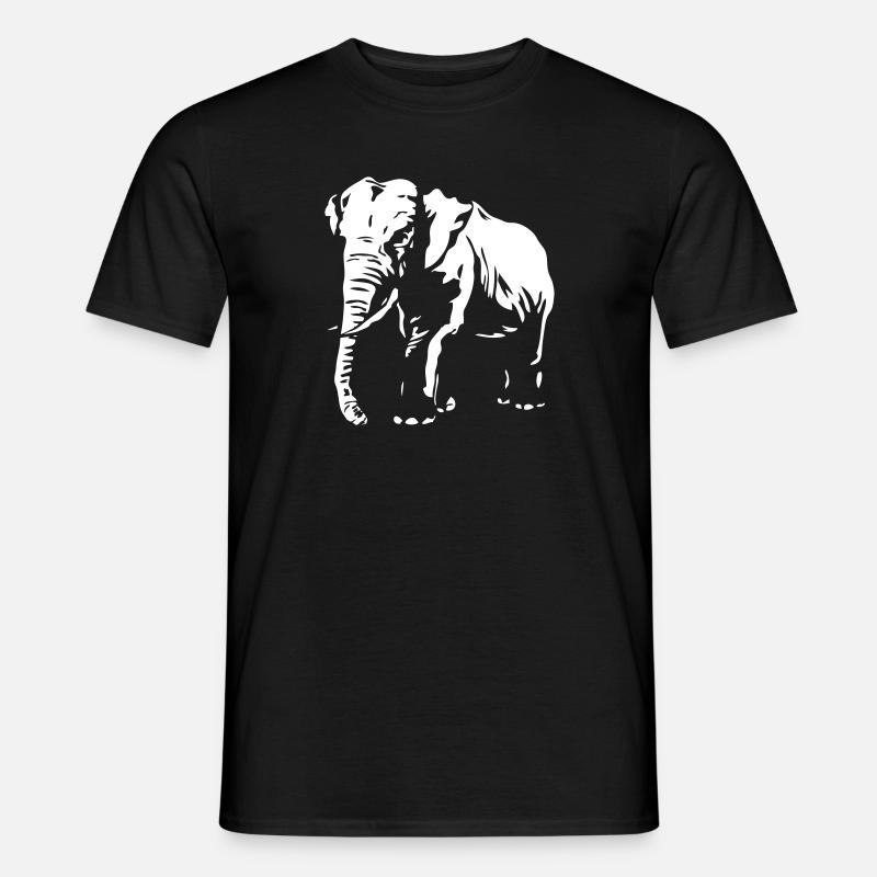 Elephant - Elefant - Männer T-Shirt - Schwarz