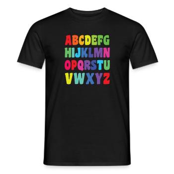 ABC VOLLSTÄNDIG - Männer T-Shirt - Schwarz - Vorne - AI Model Male 178 light (178cm)