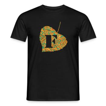 Sheet E 95 f - Men's T-Shirt - black - Front - AI Model Male 178 light (178cm)