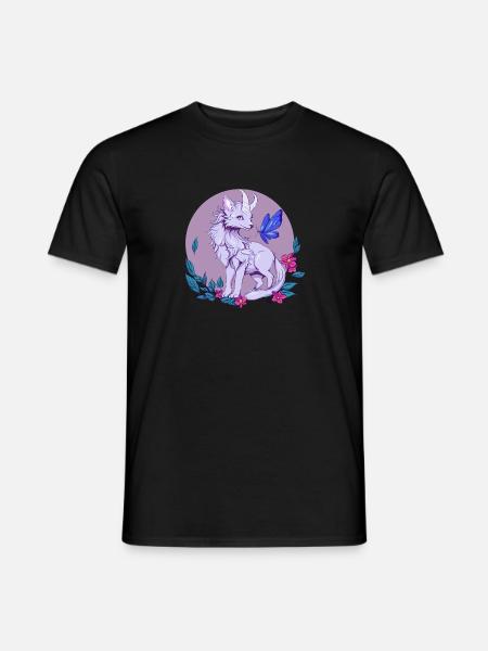 Renard fleuri - T-shirt homme - noir