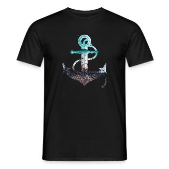anchor - Men's T-Shirt - black - Front - AI Model Male 178 light (178cm)