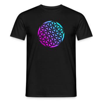 Fleur de vie - T-shirt homme - noir - Devant - AI Model Male 178 light (178cm)