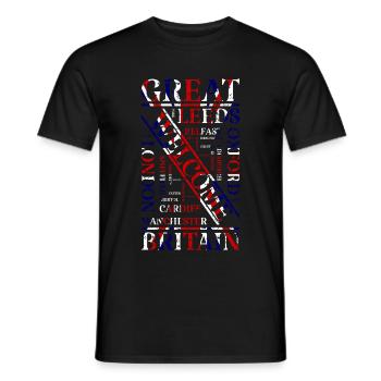 Great Britain flag Union Jack London Oxford UK - Men's T-Shirt - black - Front - AI Model Male 178 light (178cm)