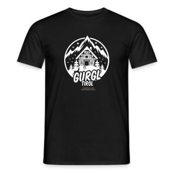 Gurgl Tirol Ski Resort in Austria T Shirt Design - Men's T-Shirt - black - Front - AI Model Male 178 light (178cm)
