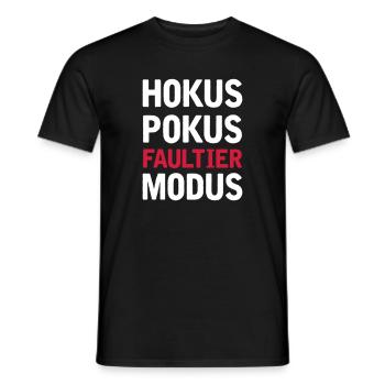 Hokus Pokus Faultier Modus Spruch Faul Faulheit - Männer T-Shirt - Schwarz - Vorne - AI Model Male 178 light (178cm)