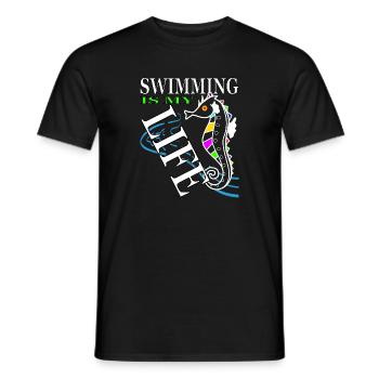 Nageurs - T-shirt homme - noir - Devant - AI Model Male 178 light (178cm)