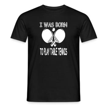 Tennis de table tennis de table raquette cadeau athlète - T-shirt homme - noir - Devant - AI Model Male 178 light (178cm)