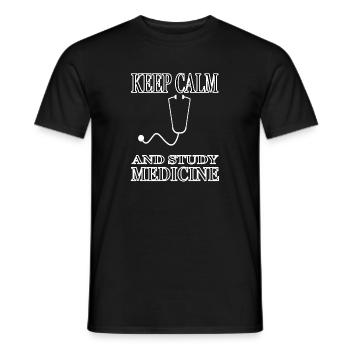 Médecine Étudiant en médecine Étudier la médecine Professeur - T-shirt homme - noir - Devant - AI Model Male 178 light (178cm)