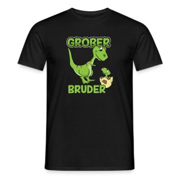 Dino Großer Bruder By the Manzanitas - Männer T-Shirt - Schwarz - Vorne - AI Model Male 178 light (178cm)