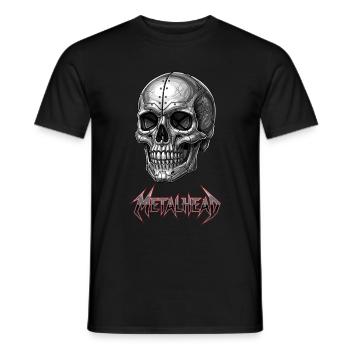 Metalhead Heavy Metal Rock Hardrock Metalcore - Männer T-Shirt - Schwarz - Vorne - AI Model Male 178 light (178cm)