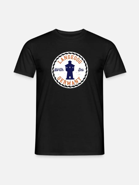 Langeoog North Sea Wasserturm Geschenk - Männer T-Shirt - Schwarz