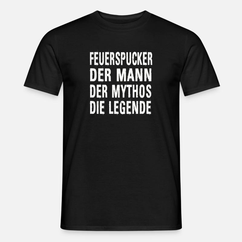 Feuerspucker - Männer T-Shirt - Schwarz