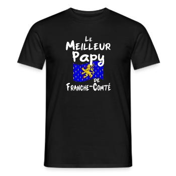 Le Meilleur Papy de Franche-Comté - T-shirt homme - noir - Devant - AI Model Male 178 light (178cm)