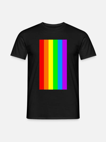 PRIDE RAINBOW REGENBOGEN LGBT FLAGGE FLAG GESCHENK - Männer T-Shirt - Schwarz