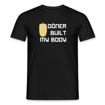Döner built my body - Männer T-Shirt - Schwarz - Vorne - AI Model Male 178 light (178cm)