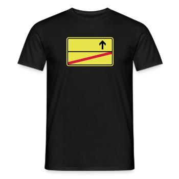 Ortsschild - Männer T-Shirt - Schwarz - Vorne - AI Model Male 178 light (178cm)