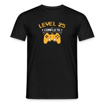 25 ans de joueur de niveau 25 cadeau complet - T-shirt homme - noir - Devant - AI Model Male 178 light (178cm)