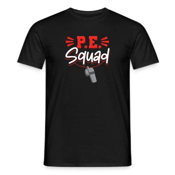 PE Squad - Männer T-Shirt - Schwarz - Vorne - AI Model Male 178 light (178cm)