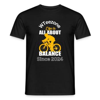 Balance - Männer T-Shirt - Schwarz - Vorne - AI Model Male 178 light (178cm)
